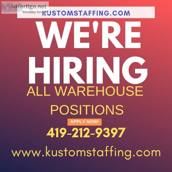 assembly positions in Defiance Ohio