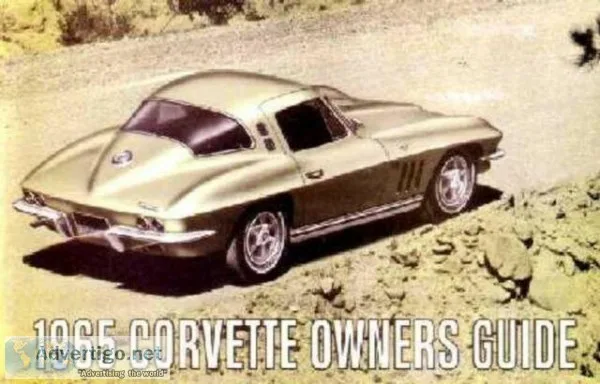 RARE 1965 VINTAGE CHEVROLET  CORVETTE OWNER S MANUAL ORIGINAL