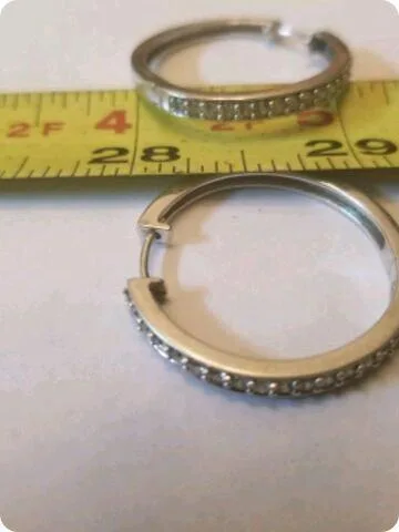 White Gold Diamond Hoop Earrings