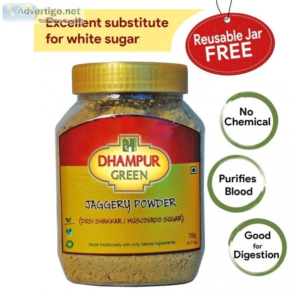 Buy Jaggery Powder online  Best in taste  700Gms - 104Rs Dhampur
