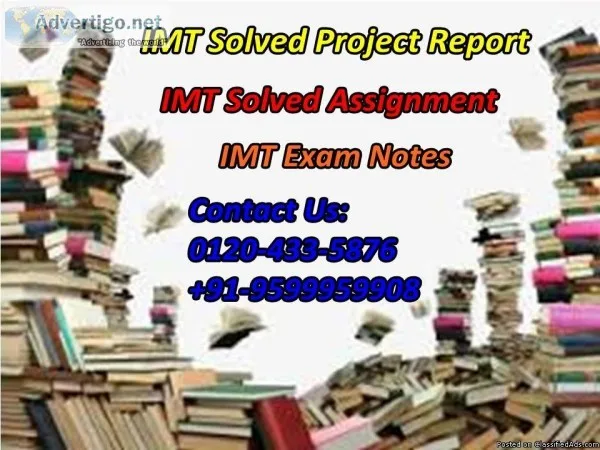 Getting information about IMT solved assignment 0120-433-5876