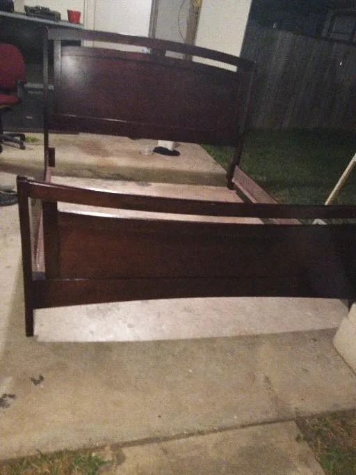 Solid Wood Sleigh Bed