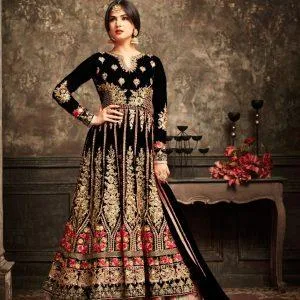 Keshav Creations Women Micro Velvet Lehenga
