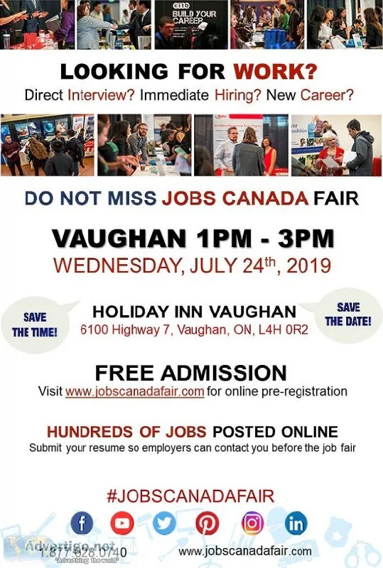 Vaughan Job Fair - July 24th 2019