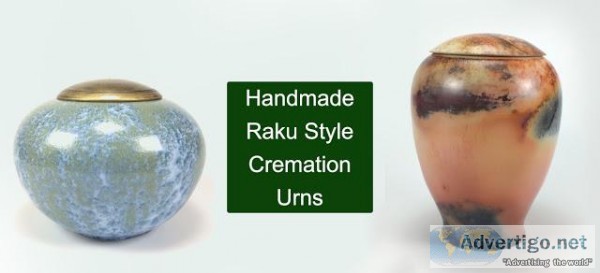 Handmade Raku Style Cremation Urns for Ashes to Celebrate the Ev