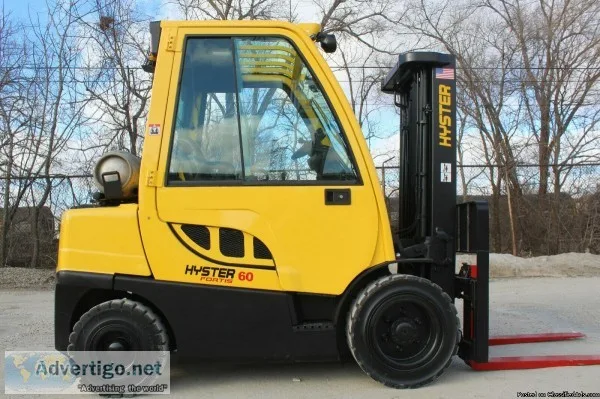 2008 HYSTER H60FT FORTIS SERIES PNEUMATIC TIRE FORKLIFT 6000LB C