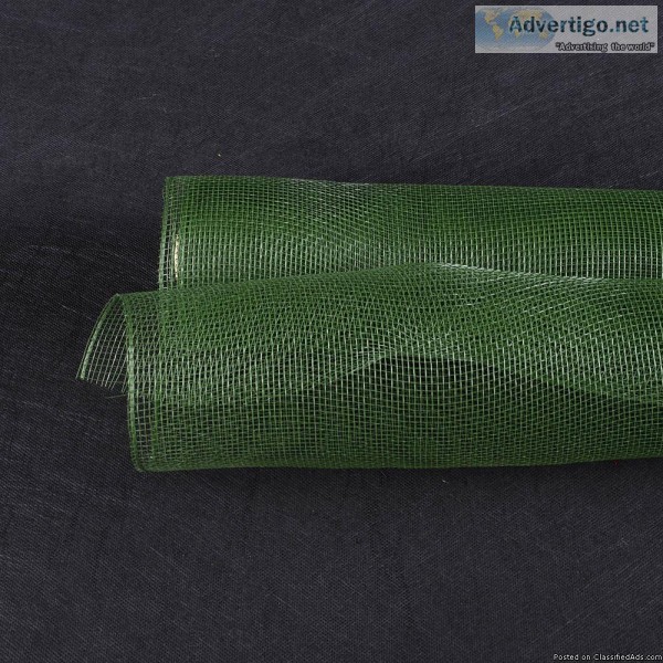 10 Inch x 10 Yards Spring Moss Floral Mesh Wrap Solid Color