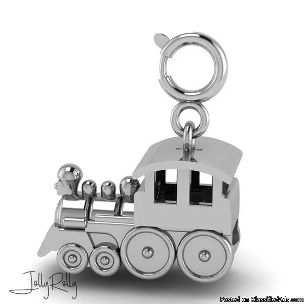 Railway Engine Charm and Silver Jewellery By JollyRolly