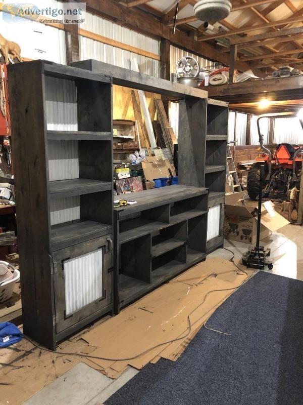 Farmhouse rustic tv entertainment center