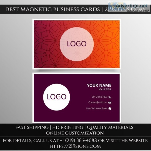 Online Customized Magnetic Business Cards  219signs