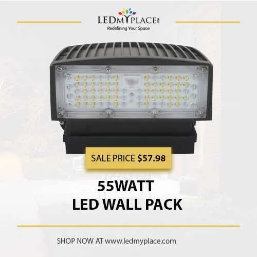 Consider 55W LED Wall Pack Lights that Offers the Exact Color Te