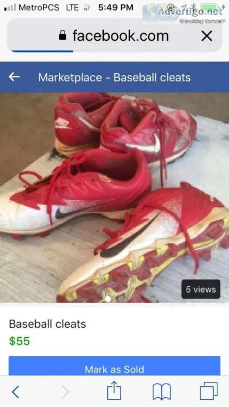 Boys baseball cleats