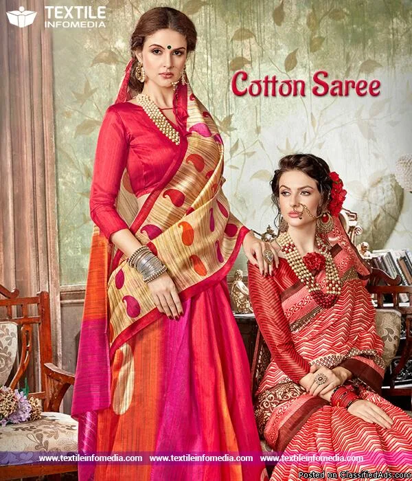Cotton Sarees Wholesalers Ahmedabad  Cotton Sarees Manufacturers