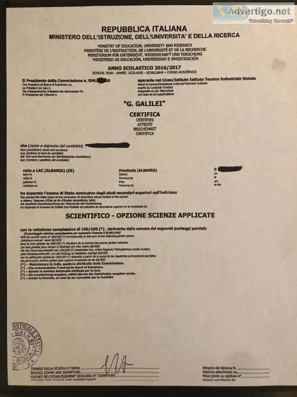 TRADUZIONI CERTIFICATE DI CERTIFICATI DI NASCITA