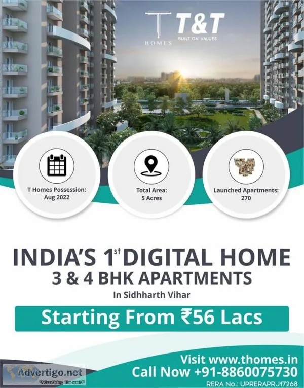 3 BHK and 4 BHK flats in Siddharth Vihar