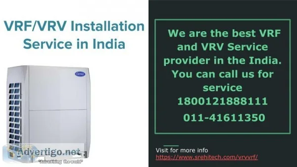 VRV VRF AC Installation Services in Delhi NCR India