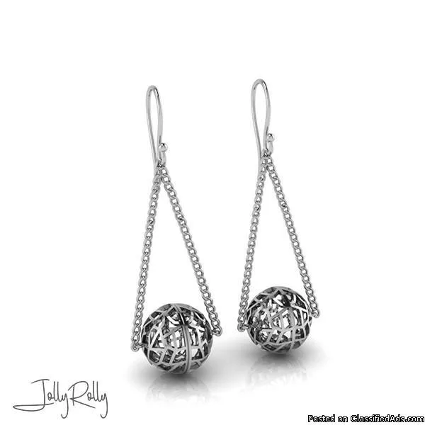 Ball and Chain Silver Earrings and Studs by JollyRolly