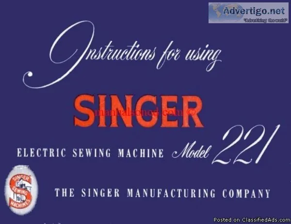 Singer 221 Featherweight Sewing Machine Instruction Manual