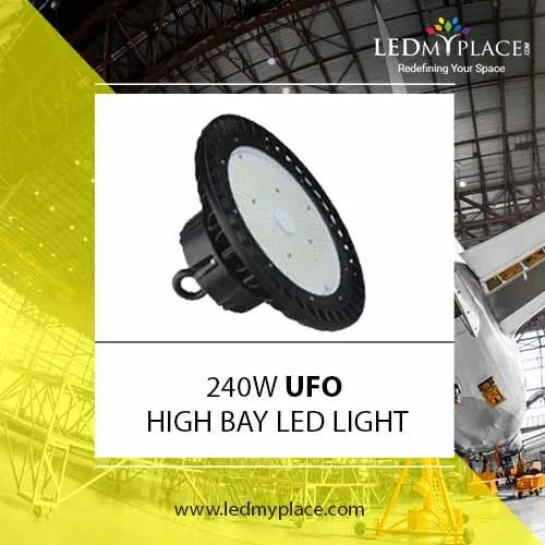 Install (240W LED UFO High Bay Light) For Warehouse Indoor  Ligh