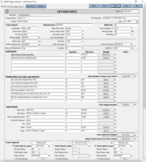 Lift Planner Software