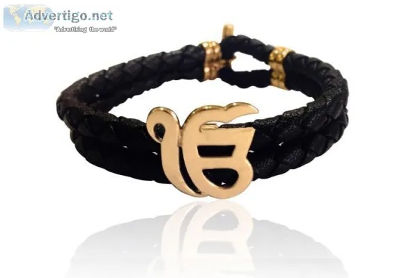Ik Onkar Gold Bracelet For Men