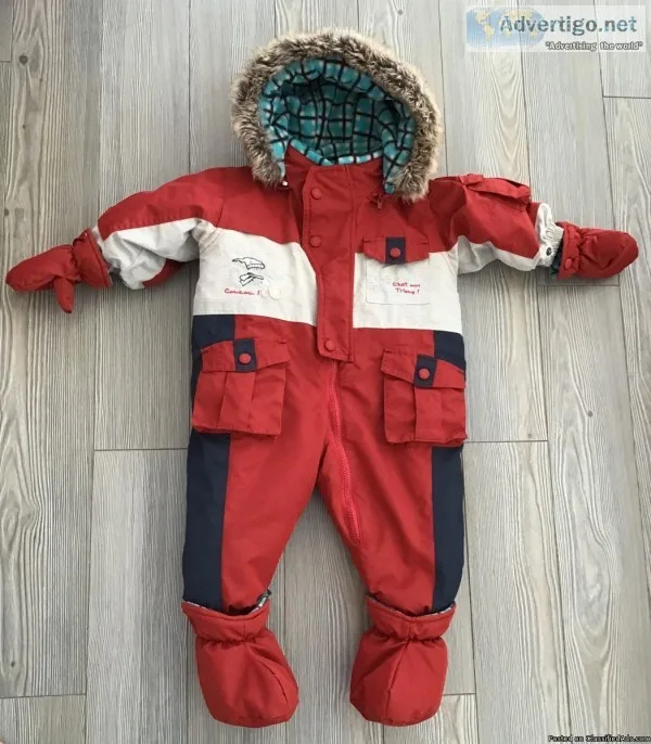 Habit de neige b&eacuteb&eacute gar&ccedilon 6-12 mois Winter su