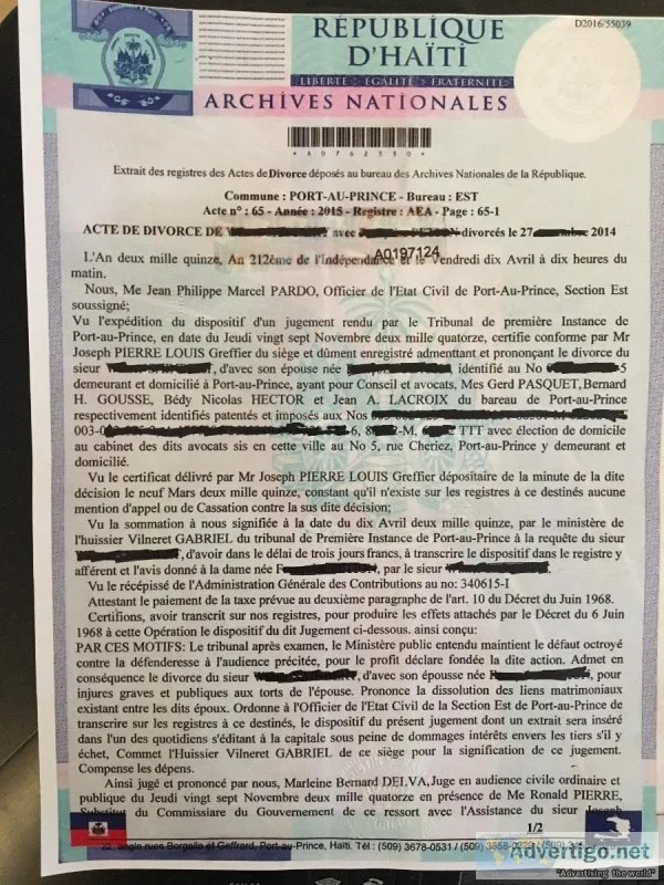 USCIS CERTIFIED FRENCH-ENGLISH TRANSLATION SERVICES