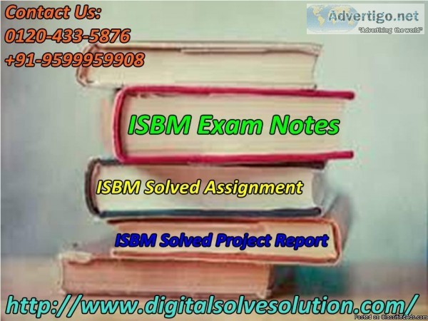 What do you think about ISBM solved project report 0120-433-5876