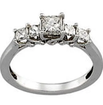 14K White 1 CTW Diamond Engagement Ring