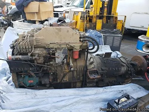 1990 CUMMINS 8.3L DIESEL ENGINE WITH TRANSMISSION