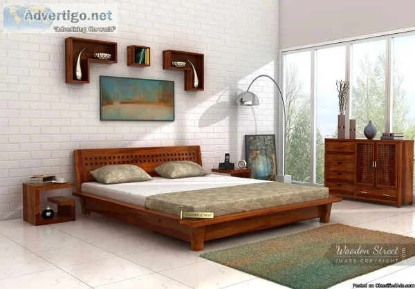 Get New Queen Size bed designs at WoodenStreet