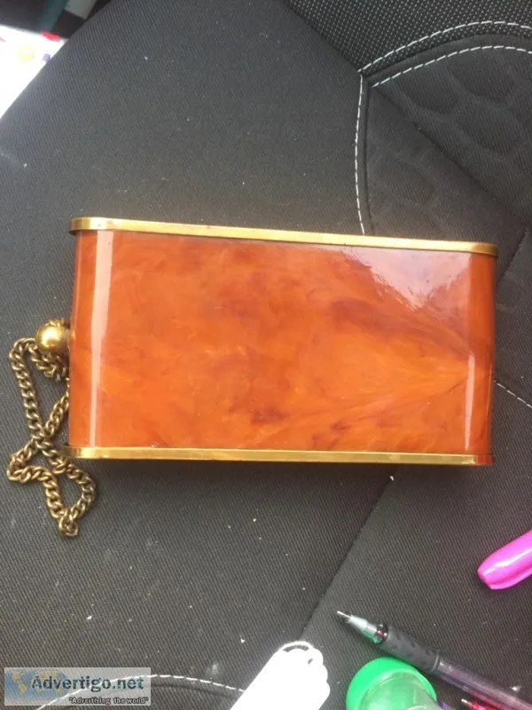 Vintage brown rectangular purse