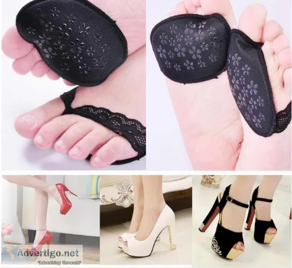 1Pair2Pcs Black Soft Comfortable Massager Forefoot
