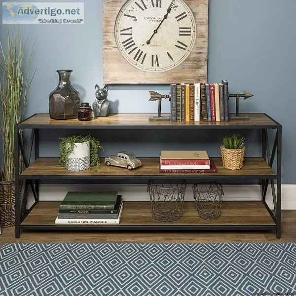 X-frame console table tv stand