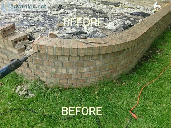 Tuckpointing stone and brick masons 4 hire