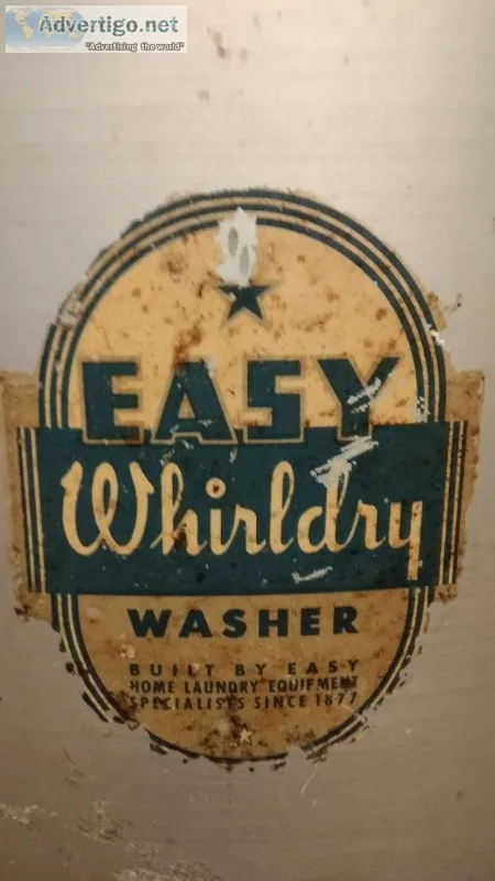 Vintage Easy Wash Macine Corp. H47 Easy Whirldry