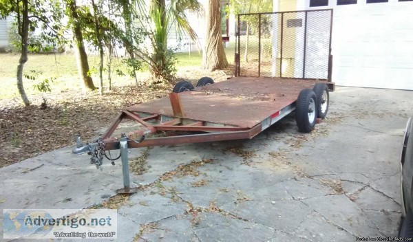 double axle utility trailer with reinforced Steel