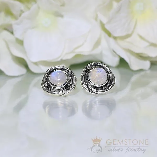 Moonstone Studs - Whirlpool - GSJ