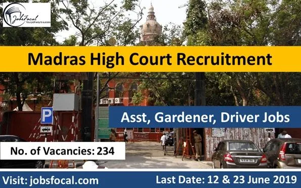 Madras High Court Recruitment 2019 &ndash20 (234) Asst Gardener 