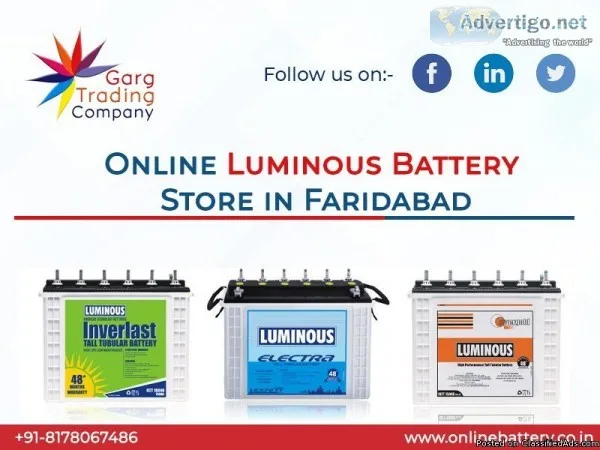 Online Luminous Battery Shop in Ballabgarh Faridabad