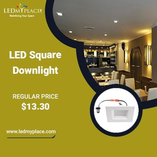 Install (LED Square Downlight) to Illuminate Larger Indoor Place