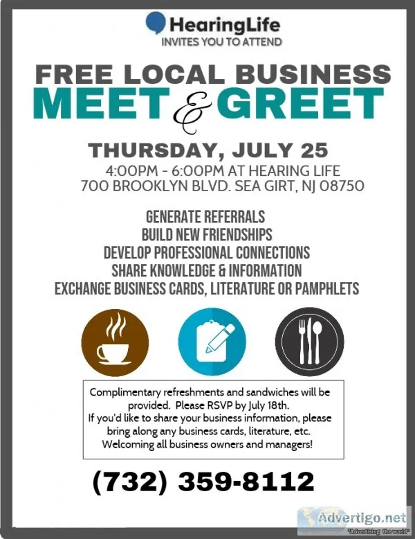 FREE Business Meet and Greet in Sea Girt