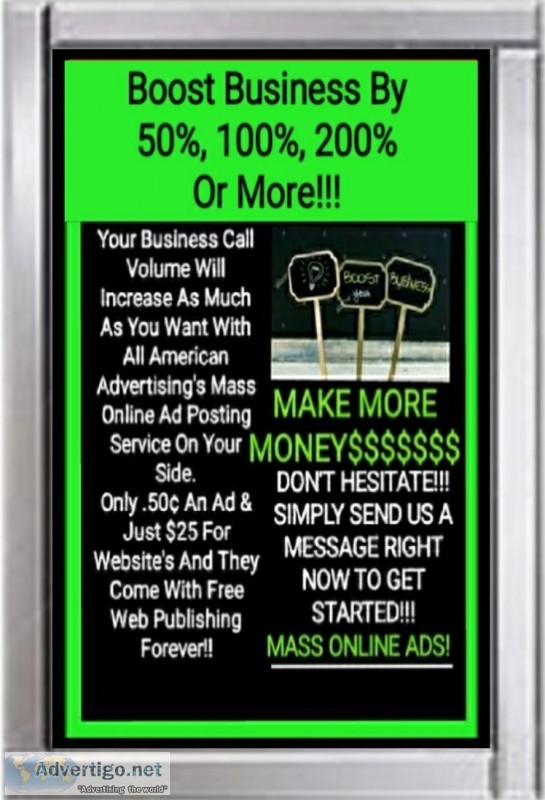 Your Business Needs A Massive Amount Of Online Ads For .50¢ 
