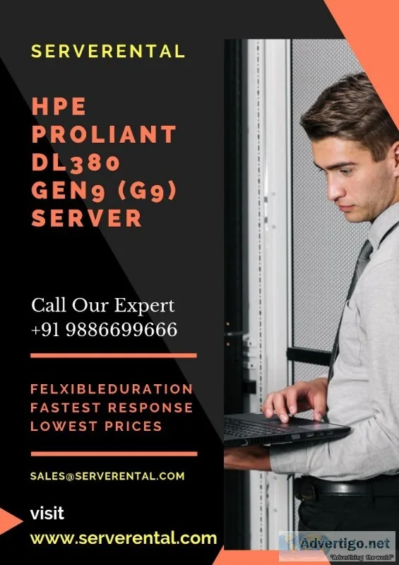 HPE ProLiant DL380 Gen9 (G9) Server 2U Rack Server For Rental