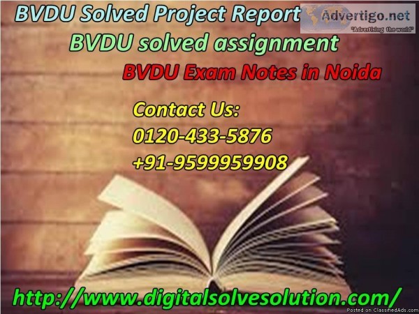 Arranging the BVDU solved assignment 0120-433-5876