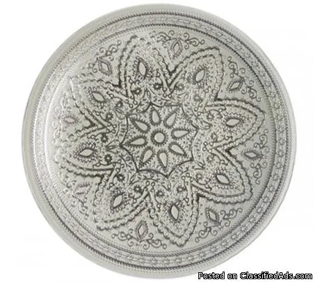 13&quot Chargeit by Jay Round Divine Silver Charger Plate - Set 