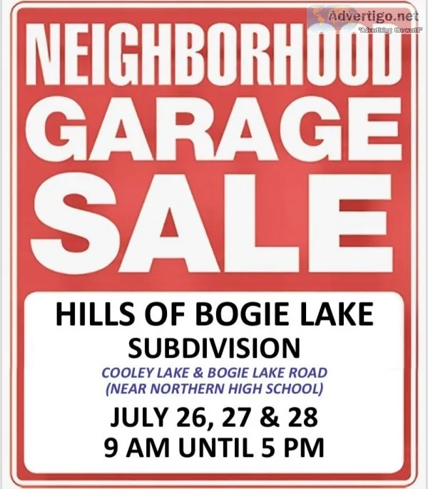 Subdivision Garage Sale (Commerce Township)