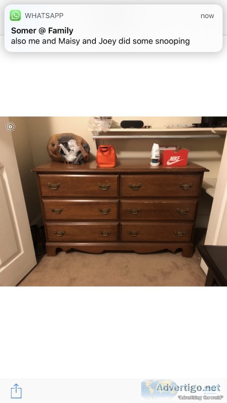 Full size bed and dresser