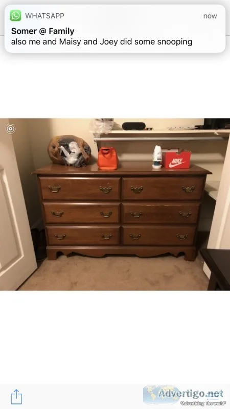 Full size bed and dresser