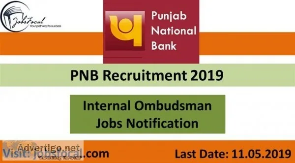PNB Recruitment 2019 Internal Ombudsman Jobs Notification Apply 